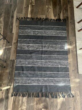 4X6 Striped Cotton Throw Rug